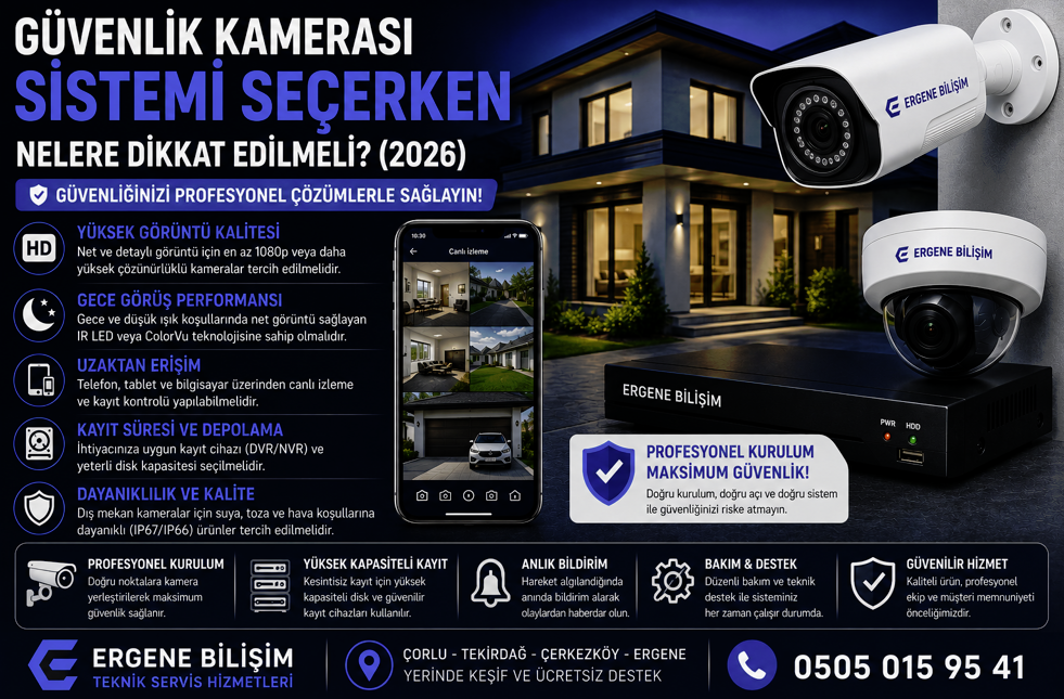 Güvenlik Kamerası Sistemi Seçerken Nelere Dikkat Edilmeli? (2026)