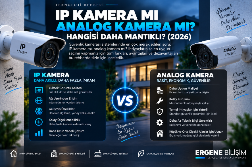 IP Kamera mı Analog Kamera mı? Hangisi Daha Mantıklı? (2026)